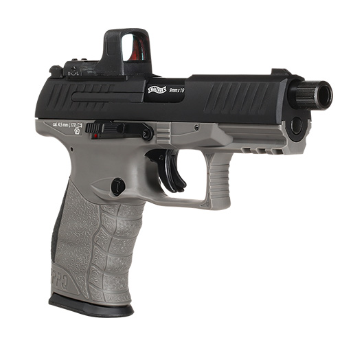 Walther PPQ M2 Q4 TAC Combo CO2 Luftpistole Kal. 4,5mm Diabolo Blowback Metallschlitten schwarz/grau inkl. RedDot Bild 6