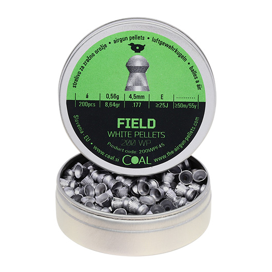 Coal Rundkopf-Diabolos Field White Pellets Kal. 4,5mm 200er Dose