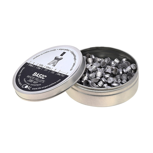 Coal White Pellets Flachkopf-Diabolos Basic Kal. 4,5mm 200er Dose Bild 2