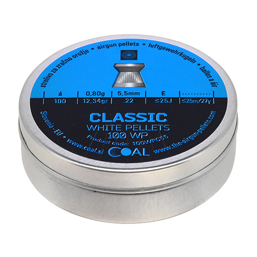 Coal White Pellets Classic Flachkopf-Diabolos Kal. 5,5mm 100er Dose Bild 1