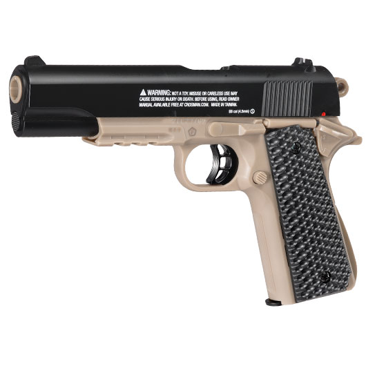 Crosman Classic 1911 Kit Federdruck Luftpistole Kal. 4,5 mm BB dark earth inkl. Zielscheibe und BBs Bild 1