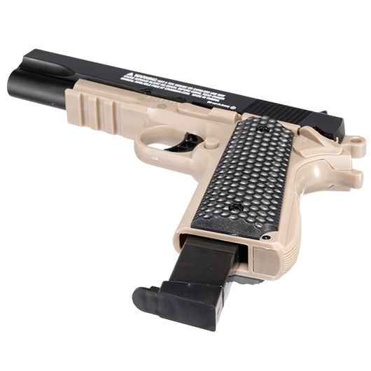 Crosman Classic 1911 Kit Federdruck Luftpistole Kal. 4,5 mm BB dark earth inkl. Zielscheibe und BBs Bild 5
