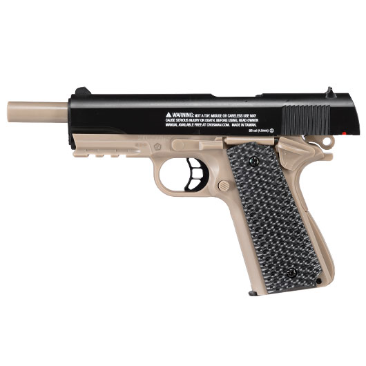 Crosman Classic 1911 Kit Federdruck Luftpistole Kal. 4,5 mm BB dark earth inkl. Zielscheibe und BBs Bild 6