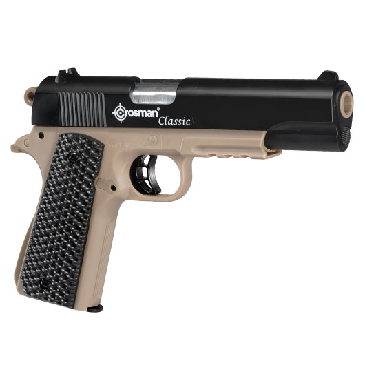 Crosman Classic 1911 Kit Federdruck Luftpistole Kal. 4,5 mm BB dark earth inkl. Zielscheibe und BBs Bild 7