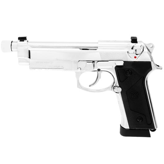 KLI M92A3 CO2 Luftpistole Kal. 4,5 mm BB Vollmetall Blowback Chrome-Finish