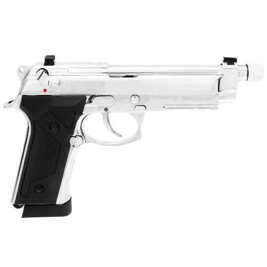 KLI M92A3 CO2 Luftpistole Kal. 4,5 mm BB Vollmetall Blowback Chrome-Finish Bild 3