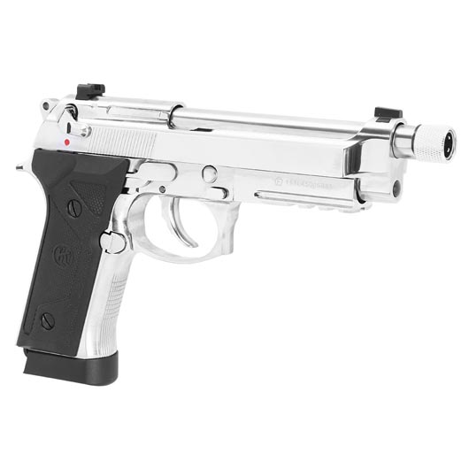 KLI M92A3 CO2 Luftpistole Kal. 4,5 mm BB Vollmetall Blowback Chrome-Finish Bild 6