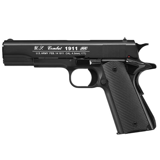 ASG M1911 US-C CO2 Luftpistole Kal. 4,5mm BB Vollmetall Blowback schwarz