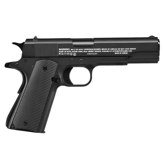 ASG M1911 US-C CO2-Luftpistole Kal. 4,5mm Stahl-BB Blowback Vollmetall schwarz Bild 3