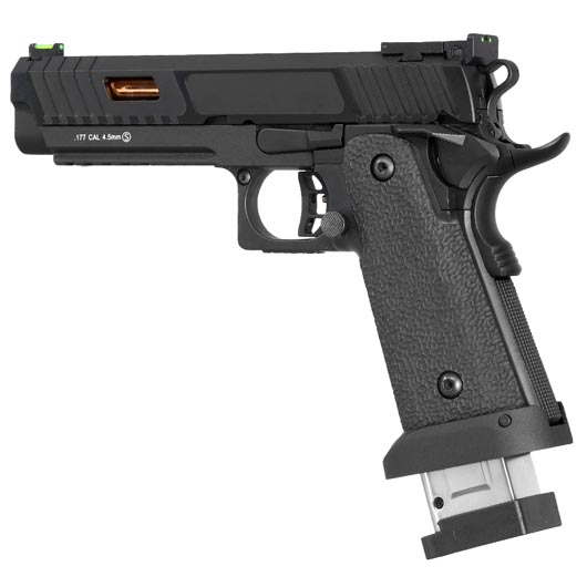 KLI Hi-Capa 5.1 Baba Yaga Beta CO2 Luftpistole Kal. 4,5 mm BB Vollmetall Blowback schwarz Bild 2
