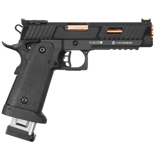 KLI Hi-Capa 5.1 Baba Yaga Beta CO2 Luftpistole Kal. 4,5 mm BB Vollmetall Blowback schwarz Bild 3