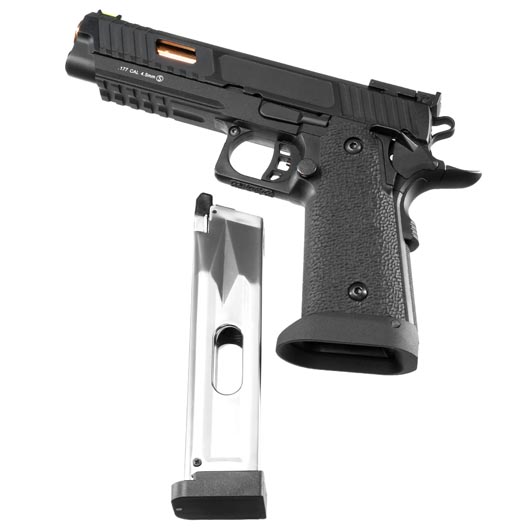 KLI Hi-Capa 5.1 Baba Yaga Beta CO2 Luftpistole Kal. 4,5 mm BB Vollmetall Blowback schwarz Bild 4