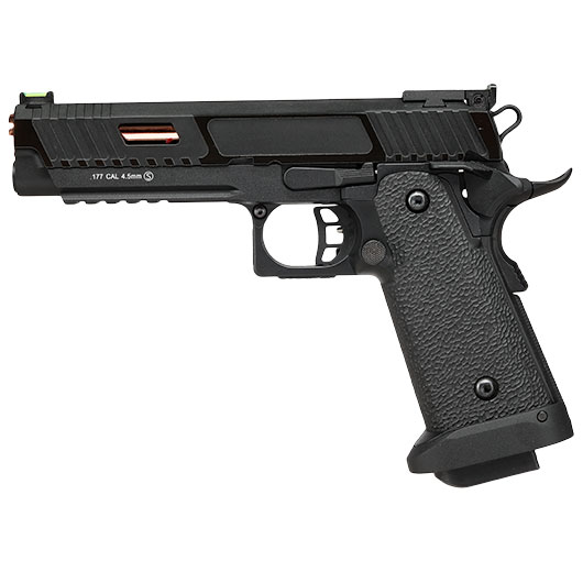 KLI Hi-Capa 5.1 Baba Yaga Beta CO2 Luftpistole Kal. 4,5 mm BB Vollmetall Blowback schwarz