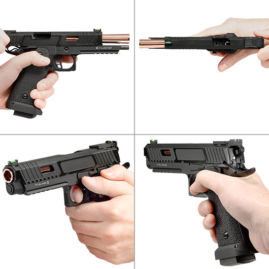 KLI Hi-Capa 5.1 Baba Yaga Beta CO2 Luftpistole Kal. 4,5 mm BB Vollmetall Blowback schwarz Bild 10