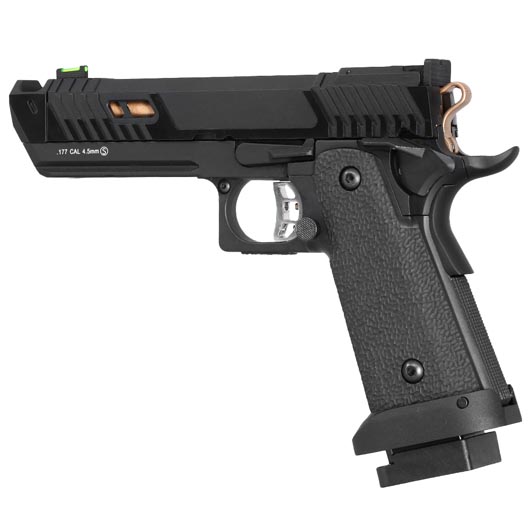 KLI Hi-Capa 4.3 Night Viper CO2 Luftpistole Kal. 4,5 mm BB Blowback Vollmetall schwarz Bild 2