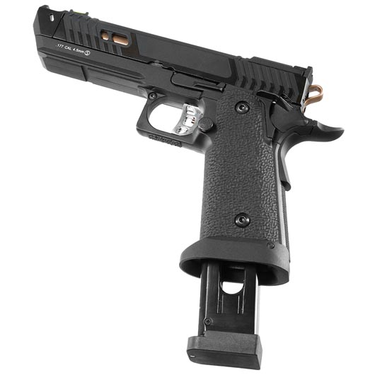 KLI Hi-Capa 4.3 Night Viper CO2 Luftpistole Kal. 4,5 mm BB Blowback Vollmetall schwarz Bild 5