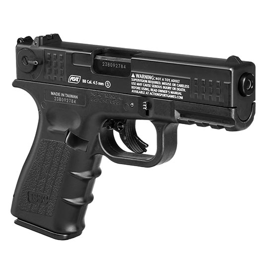 ASG ISSC M22 CO2 Luftpistole Kal. 4,5mm BB Non Blowback Metallschlitten schwarz Bild 7