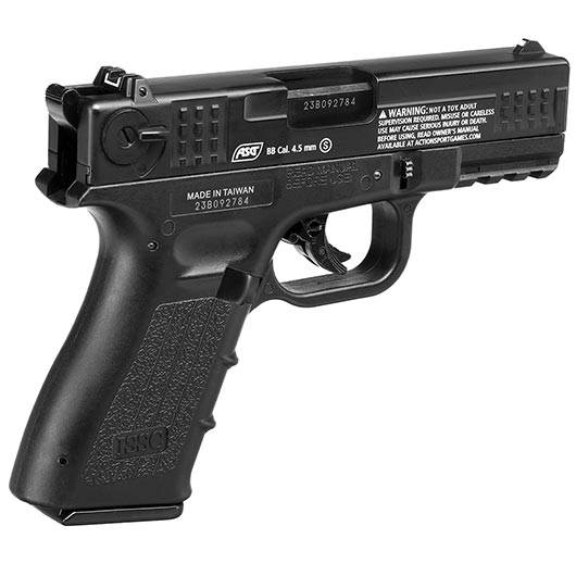 ASG ISSC M22 CO2 Luftpistole Kal. 4,5mm BB Non Blowback Metallschlitten schwarz Bild 8