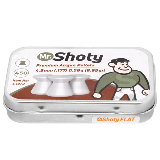 Mr. Shoty Flachkopf Diabolo Kal. 4,5mm 0,58 g 450er Dose