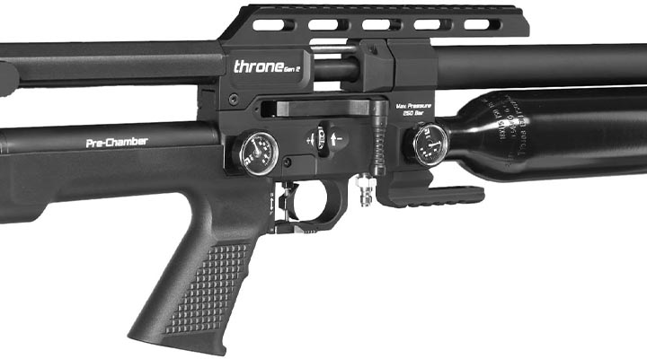 Reximex Throne Gen2 Pressluftgewehr 4,5mm Diabolo 14-Schuss Magazin schwarz inkl. Waffenkoffer Bild 6