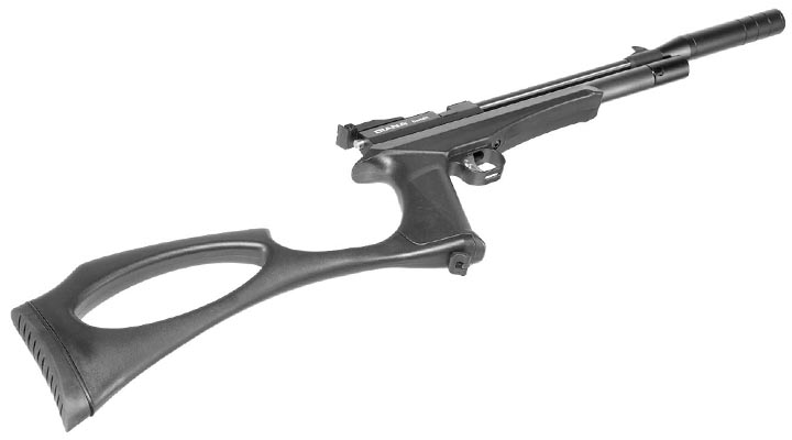 Diana Bandit Pressluftpistole PCP Kal. 4,5 mm Diabolo schwarz inkl. Schalldmpfer, Schaft und 9-Schuss Magazin Bild 10