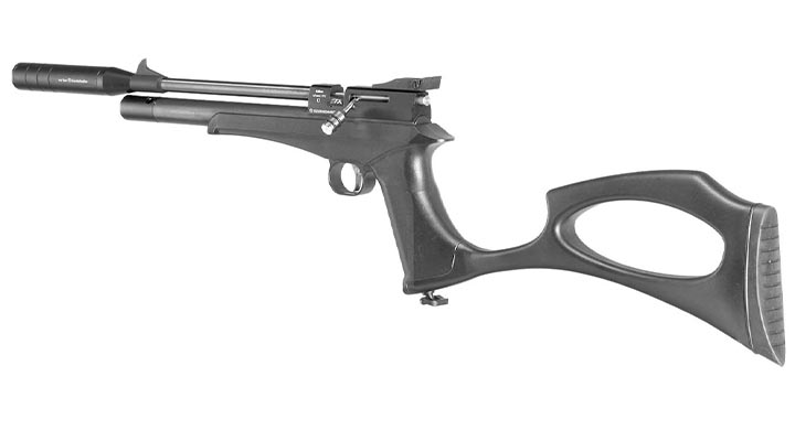 Diana Bandit Pressluftpistole PCP Kal. 4,5 mm Diabolo schwarz inkl. Schalldmpfer, Schaft und 9-Schuss Magazin Bild 2