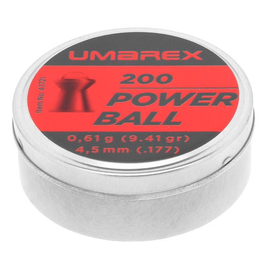 Umarex Power Ball Diabolo Rundkopf Kal. 4,5mm 0,61 g 200er Dose Bild 1