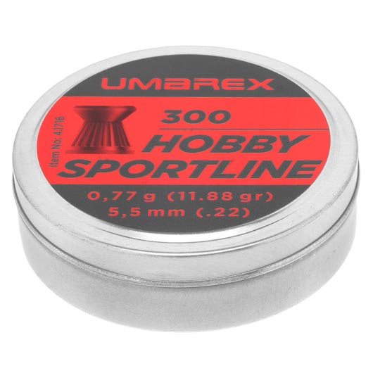 Umarex Hobby Sportline Diabolo Flachkopf Kal. 5,5mm 0,77 g 300er Dose Bild 1