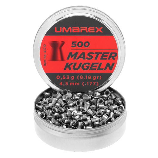 Umarex Masterkugeln Diabolo Flachkopf Kal. 4,5mm 0,53 g 500er Dose