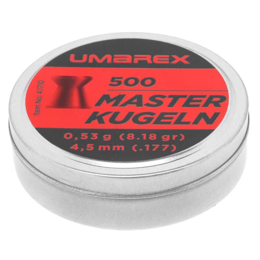 Umarex Masterkugeln Diabolo Flachkopf Kal. 4,5mm 0,53 g 500er Dose Bild 1