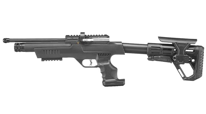 Kral Arms Puncher NP-01 Pressluftpistole Kal. 4,5 mm Diabolo schwarz inkl. Transportkoffer, 2 x Magazine, One-Shot-Tray und Quic