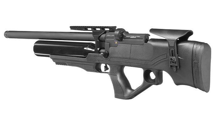 Kral Arms Puncher Knight S Pressluftgewehr Kal. 4,5 mm Diabolo schwarz inkl. Zubehr und Transportkoffer Bild 2