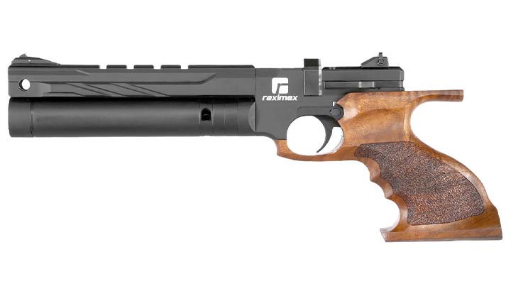 Reximex RPA Pressluftpistole Kal. 4,5 mm Diabolo mit Holzgriff inkl. Pistolentasche, 2 x Magazine, One-Shot-Tray und Quickfill-A