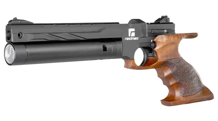 Reximex RPA Pressluftpistole Kal. 4,5 mm Diabolo mit Holzgriff inkl. Pistolentasche, 2 x Magazine, One-Shot-Tray und Quickfill-A Bild 1