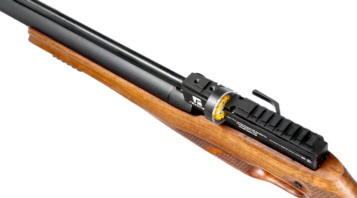 Reximex Daystar Pressluftgewehr 4,5mm Diabolo mit Holzschaft inkl. 2 x 14-Schuss Magazin, One-Shot-Tray und Quick Fill Adapter Bild 3