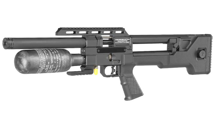 Reximex Throne Gen2 Compact Pressluftgewehr 4,5mm Diabolo schwarz inkl. 2 x 14-Schuss Magazin, One-Shot-Tray und Waffenkoffer Bild 1