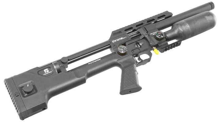 Reximex Throne Gen2 Compact Pressluftgewehr 4,5mm Diabolo schwarz inkl. 2 x 14-Schuss Magazin, One-Shot-Tray und Waffenkoffer Bild 8