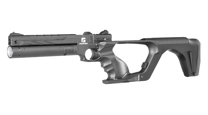 Reximex RP Pressluftpistole Kal. 4,5 mm Diabolo schwarz inkl. Pistolentasche, 2 x Magazine, One-Shot-Tray und Quickfill-Adapter Bild 1