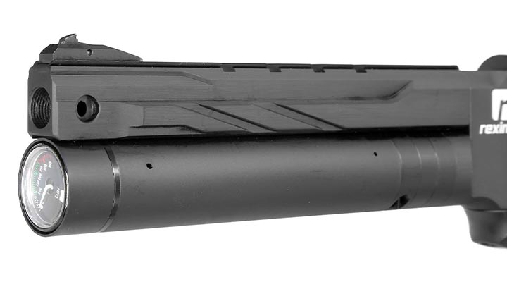 Reximex RP Pressluftpistole Kal. 4,5 mm Diabolo schwarz inkl. Pistolentasche, 2 x Magazine, One-Shot-Tray und Quickfill-Adapter Bild 6