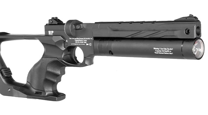 Reximex RP Pressluftpistole Kal. 4,5 mm Diabolo schwarz inkl. Pistolentasche, 2 x Magazine, One-Shot-Tray und Quickfill-Adapter Bild 9