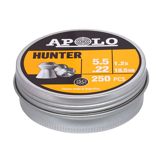 Apolo Hohlspitz Diabolo Hunter Kal. 5,5 mm 1,2g 250er Dose Bild 1