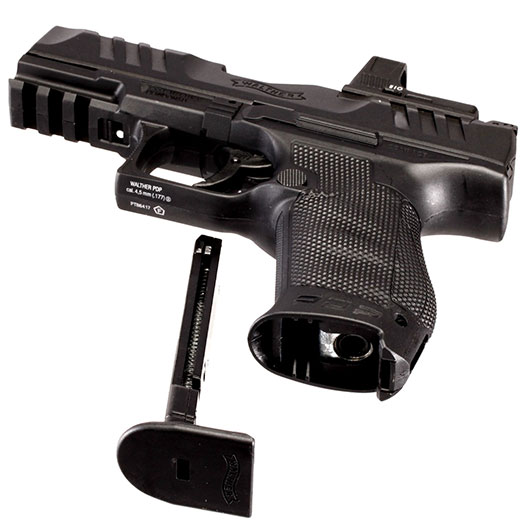 Walther PDP Compact 4 Set CO2 Luftpistole NBB Kal. 4,5mm BB Metallschlitten schwarz inkl. RDS 8 Leuchtpunktzielgert Bild 5