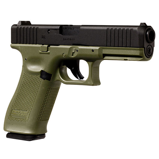 Glock 17 Gen5 Luftpistole CO2-Blowback Kal. 4,5 mm Stahl-BB Metallschlitten Battlefield Green Bild 7
