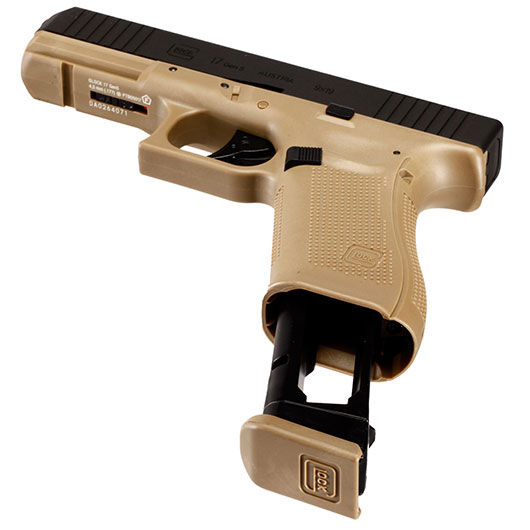 Glock 17 Gen5 CO2 Luftpistole Kal. 4,5 mm BB Blowback Metallschlitten coyote Bild 4