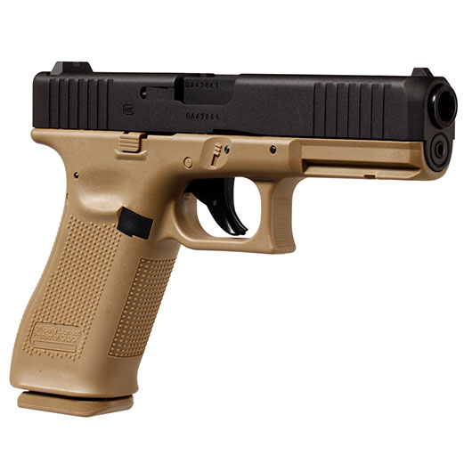 Glock 17 Gen5 CO2 Luftpistole Kal. 4,5 mm BB Blowback Metallschlitten coyote Bild 7