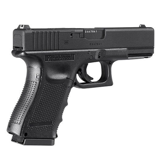 Glock 19 Gen4 MOS CO2-Luftpistole Kal. 4,5mm Stahl-BB Metallschlitten schwarz Bild 7