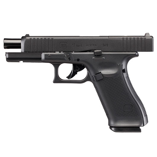 Glock 17 Gen5 MOS CO2-Luftpistole Blowback Kal. 4,5mm Stahl-BB Metallschlitten schwarz Bild 6