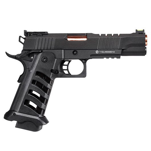 KLI Hi-Capa 5.1 Helios MK3 CO2 Luftpistole Kal. 4,5 mm BB Vollmetall Blowback schwarz Bild 3