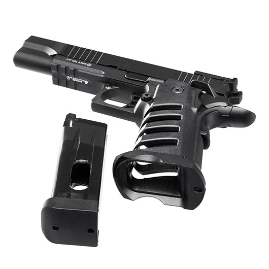 KLI Hi-Capa 5.1 Helios MK3 CO2 Luftpistole Kal. 4,5 mm BB Vollmetall Blowback schwarz Bild 4