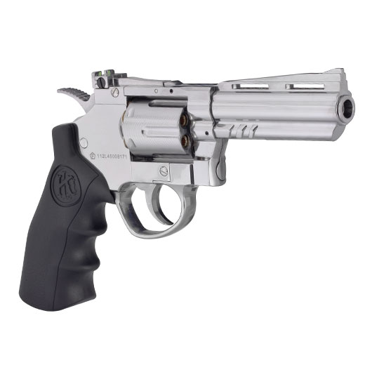 KLI HERC CO2-Revolver 4 Zoll Kal. 4,5mm Stahl-BB Vollmetall chrom/schwarz Bild 4